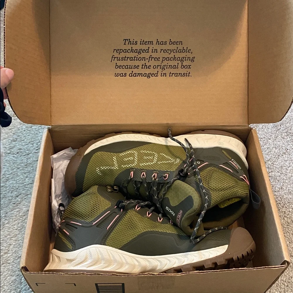 Keen Olive and Brown Lace-Up Trail Boots - Picture 5 of 5
